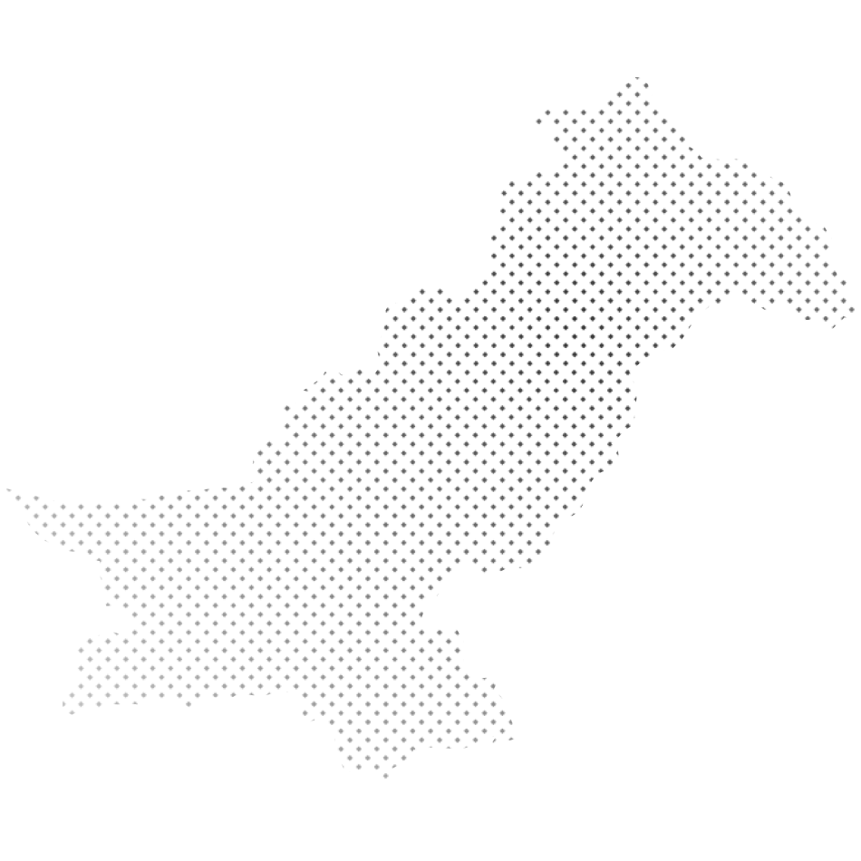 Dotted map of Pakistan